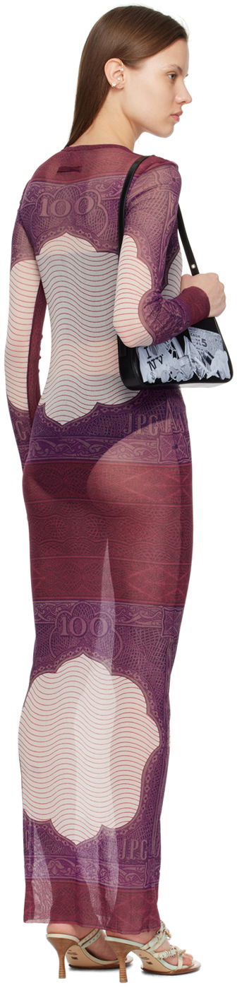 Kjole Jean Paul Gaultier Jean Paul Gaultier 'The Cartouche' Maxi Dress Lilla | 24/25-F-RO086-T515-300128, 2