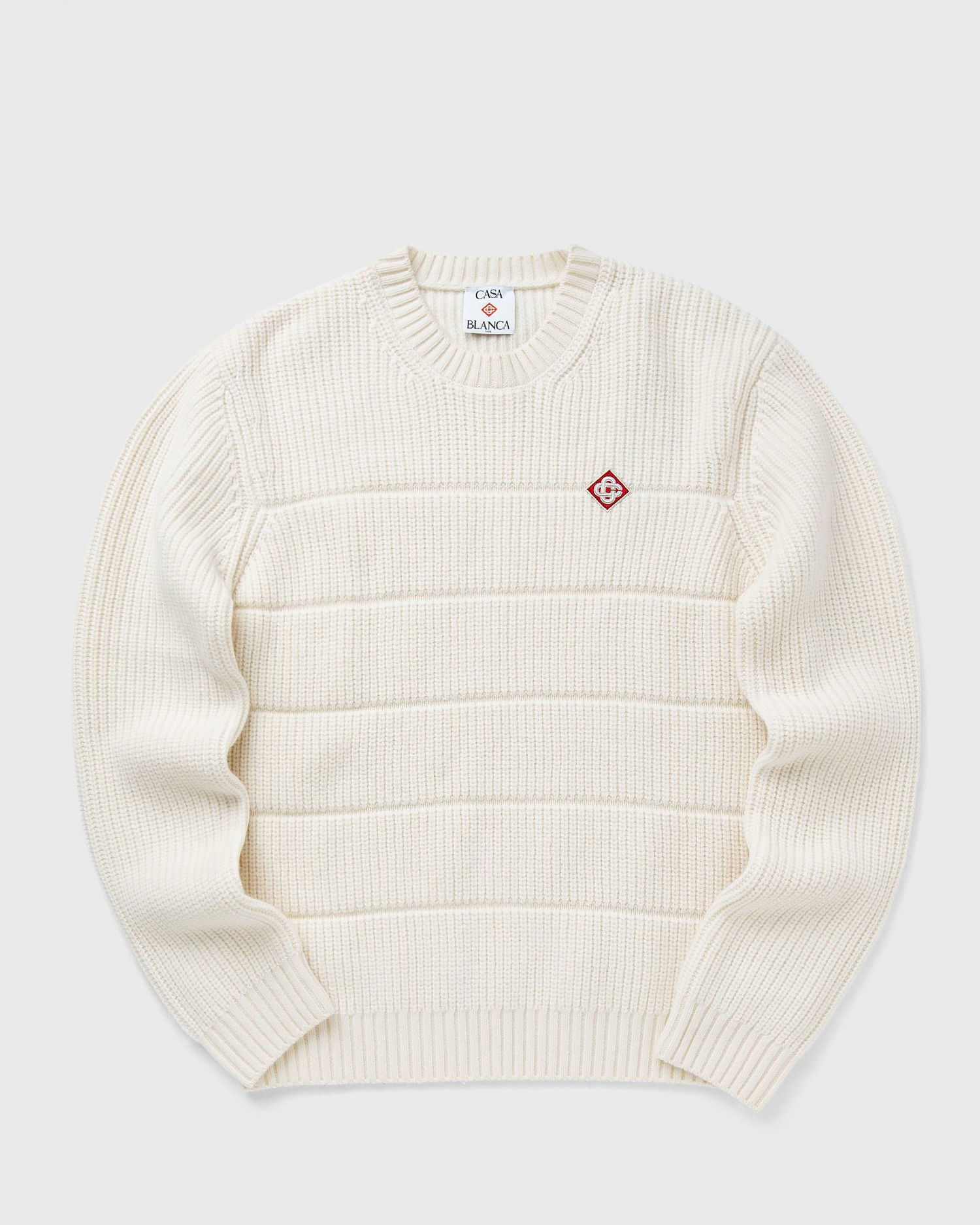 Sweater Casablanca Padded Crewneck Sweater Hvid | M-AW25-KW-1047-01, 0