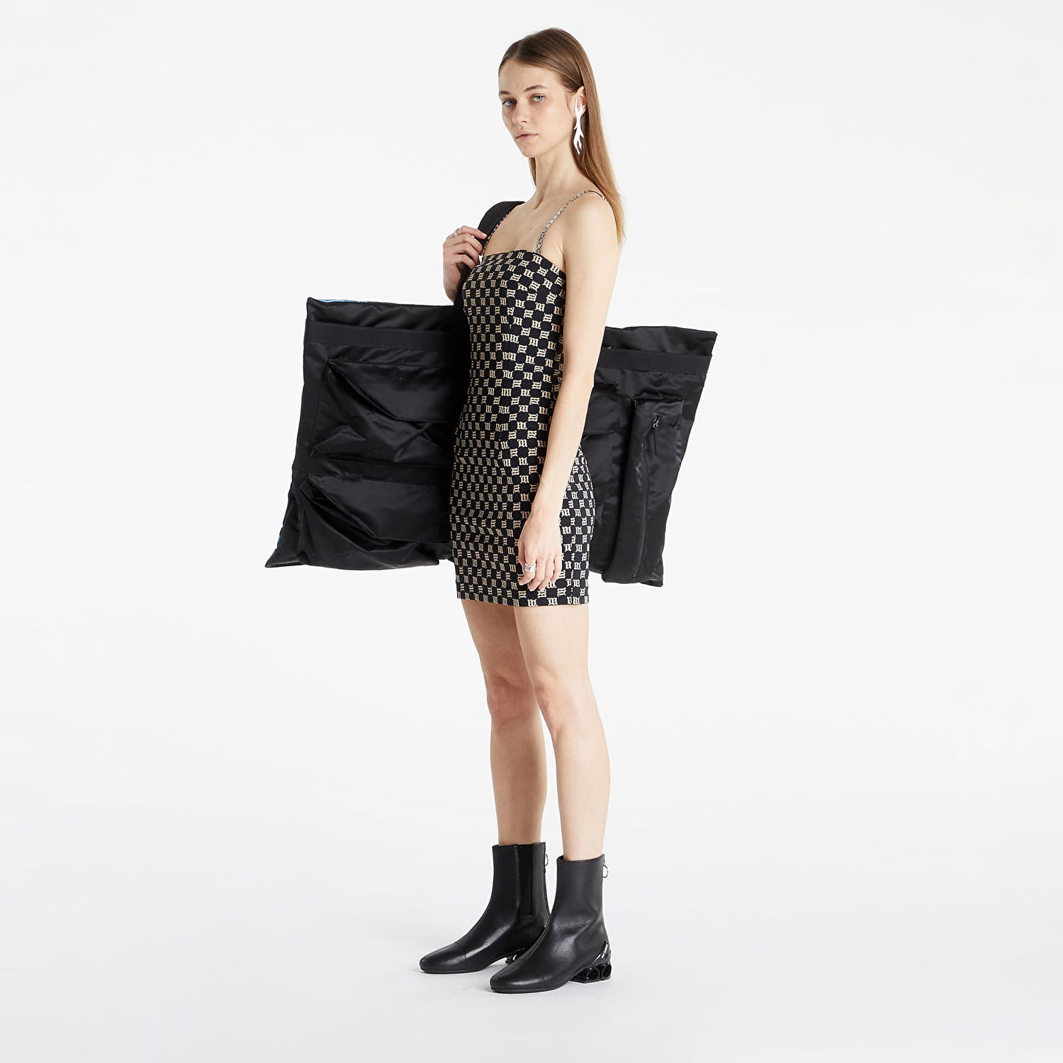 Kjole MISBHV Monogram Spaghetti Mini Dress Sort | 3021W131, 0