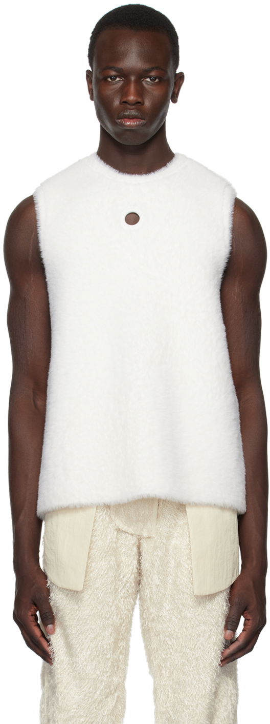 Sweater Craig Green Exclusive Fluffy Vest Hvid | CGSS23CKNVST15, 0
