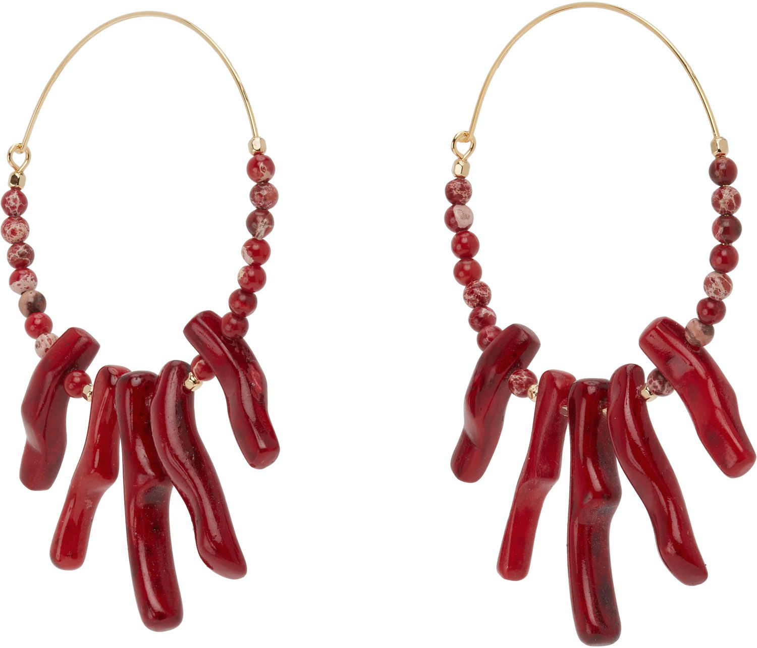 Øreringe ISABEL MARANT Isabel Marant Jolana Beaded Hoop Earrings Rød | BL0212FA-C1B22B, 1