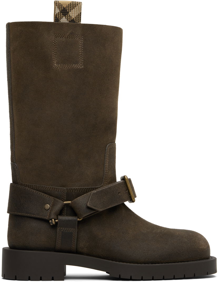 Sneakers og sko Burberry Burberry Suede Soft Saddle Low Boots Brun | 8113016