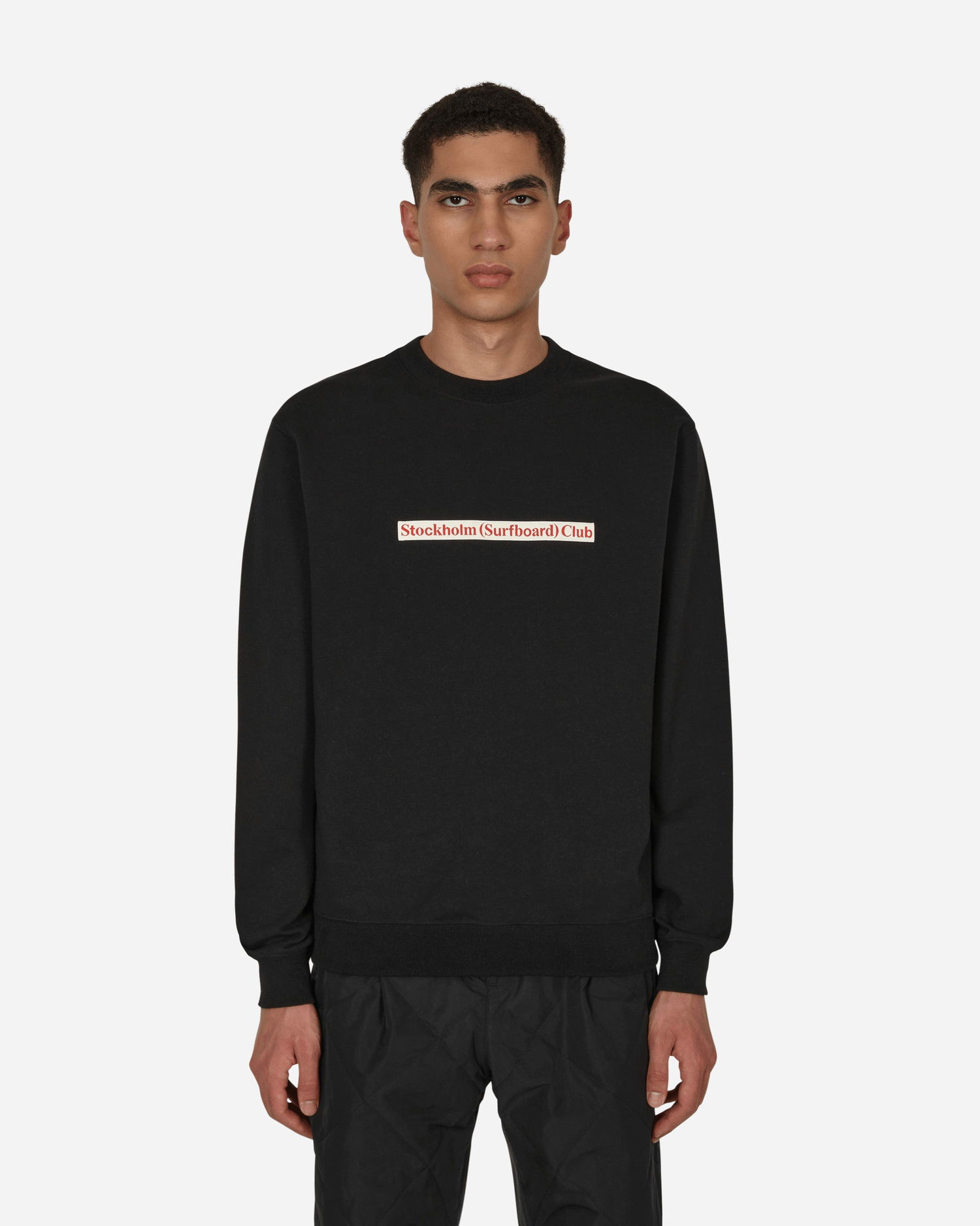 Sweatshirt Stockholm (Surfboard) Club Logo Crewneck Sweatshirt Sort | MU1B90 001, 0