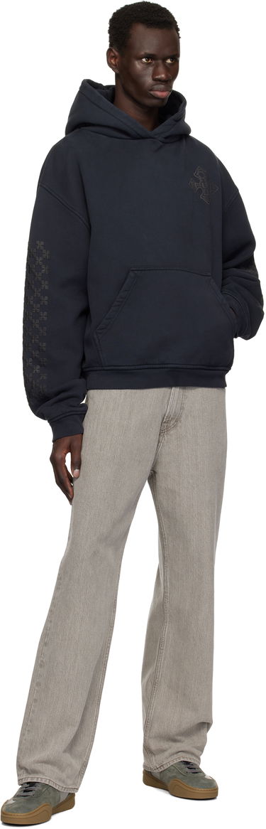 Sweatshirt Rhude Rhude Cross Logo Hoodie Mørkeblå | RHPS25HO02012, 3