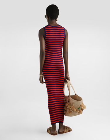 Kjole Dolce & Gabbana Dolce & Gabbana Ribbed Viscose Striped Tank Dress Flerfarvet | FXS48ZJAIRRF4524, 2