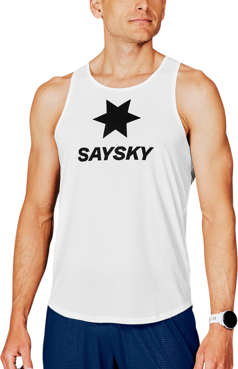 Tanktop Saysky Saysky Logo Flow Singlet Hvid | xmrsi61c-101