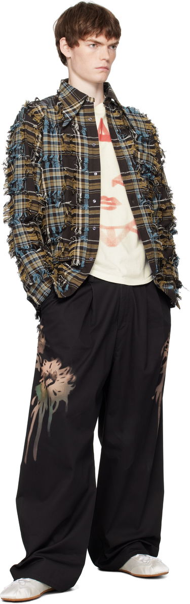 Bukser Collina Strada Collina Strada Catchfly Pleated Printed Trousers Sort | XX6042-B, 3