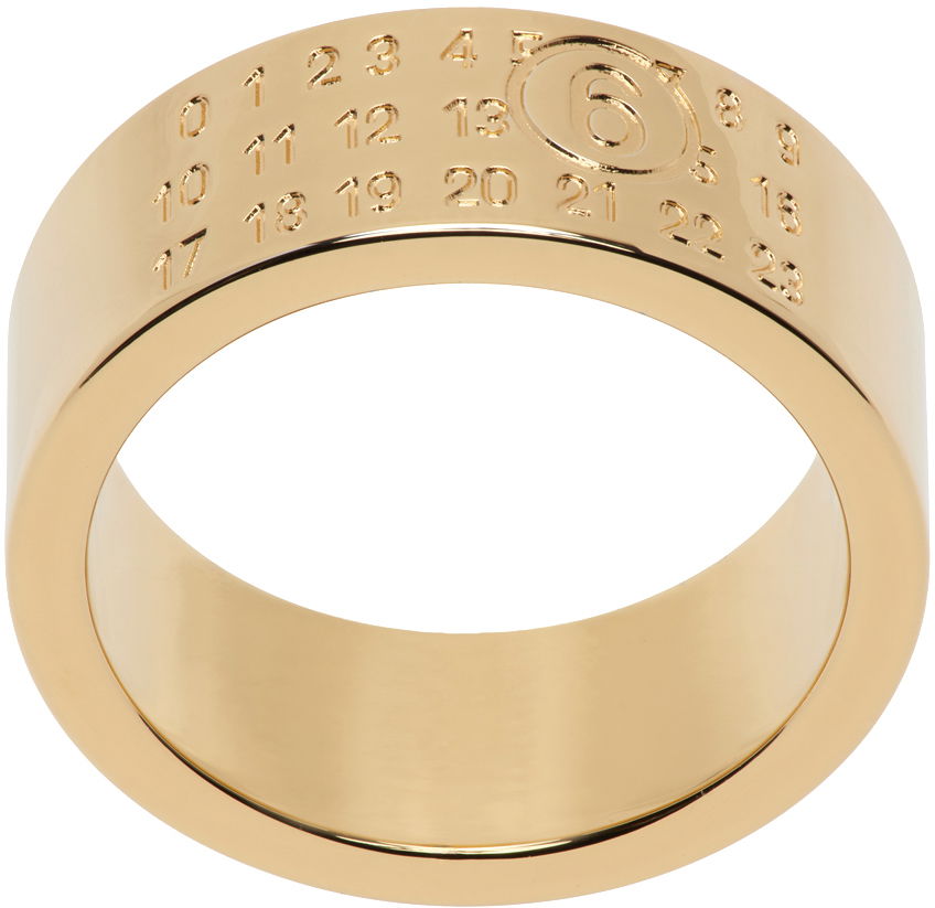Ring Maison Margiela MM6 Minimal Logo Ring Beige | SM6UQ0058 P6469, 0