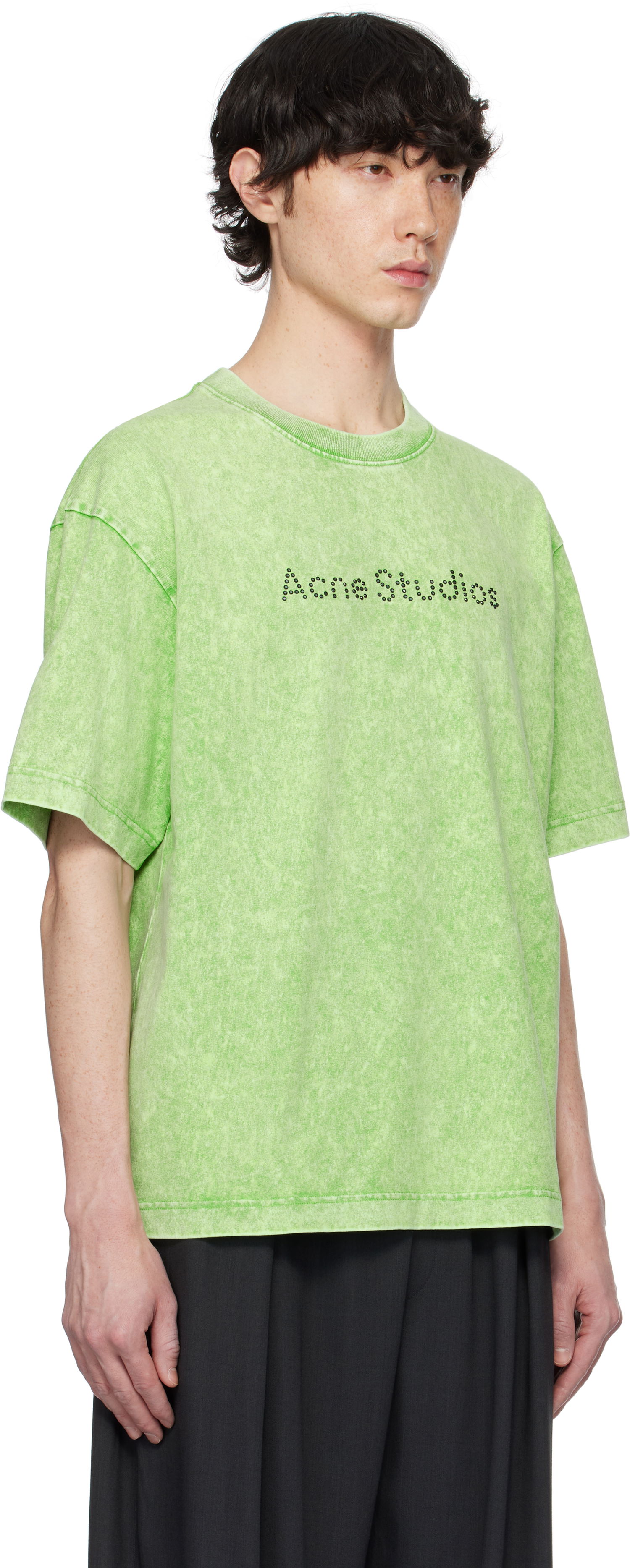 T-shirt Acne Studios Acne Studios Relaxed Fit Logo T-Shirt Grøn | CL0321-, 1