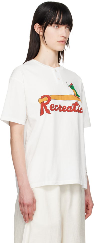 T-shirt Bode Bode Reptile Rec Henley T-Shirt Hvid | MRS25CS029, 4