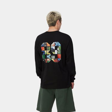 T-shirt Carhartt WIP Machine 89 Graphic Long Sleeve T-Shirt Sort | I033674_9, 3