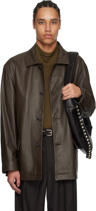 Jakke LEMAIRE Lemaire Relaxed Leather Jacket Brun | OW1074 LL0095, 0