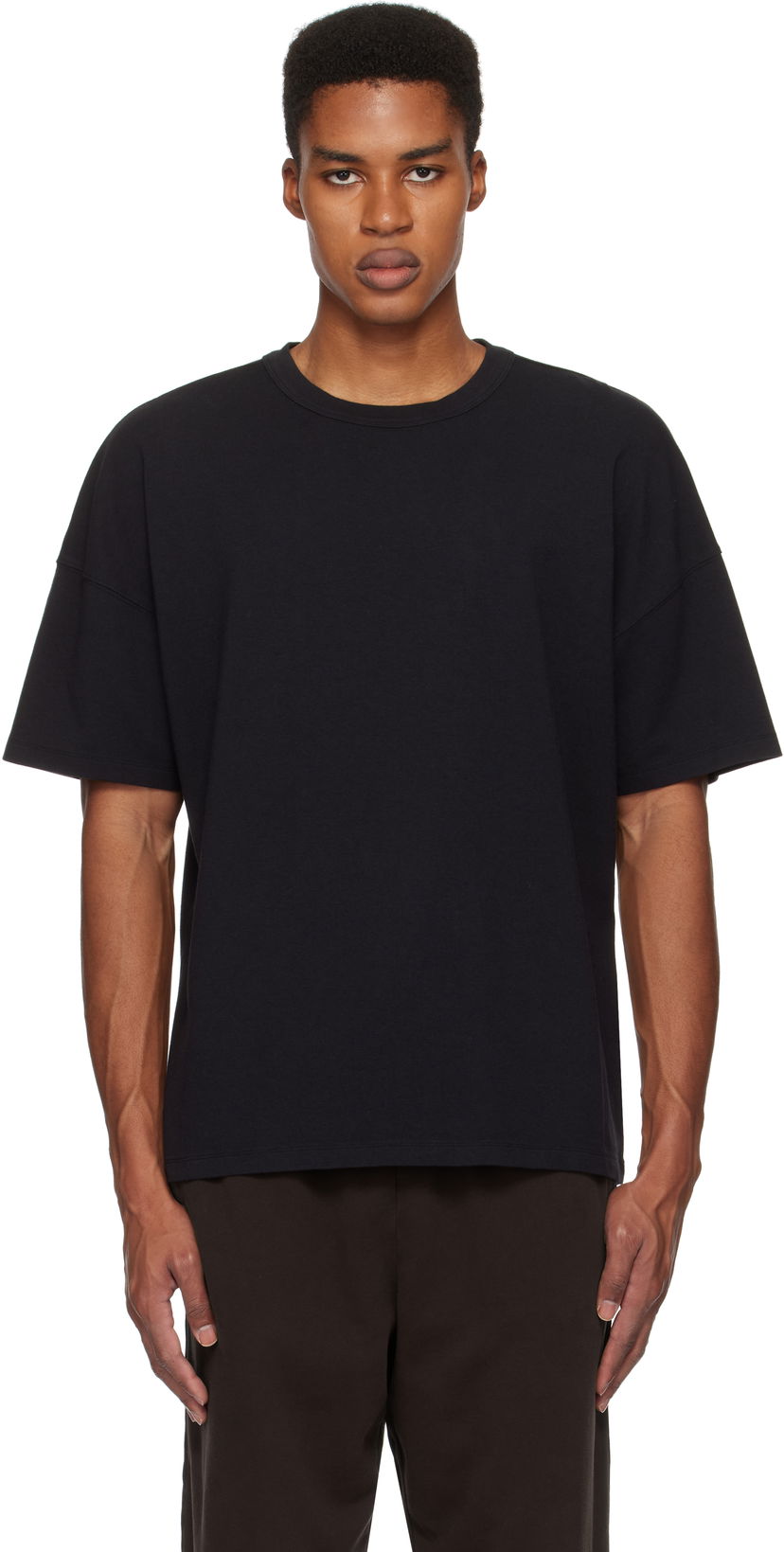 T-shirt SKIMS SKIMS Jersey Lounge Oversized T-Shirt Sort | TP-TSH-5322M