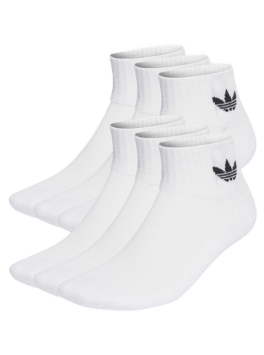 Sokker adidas Originals Mid Ankle Socks –⁠ 6 pack Hvid | IJ5627