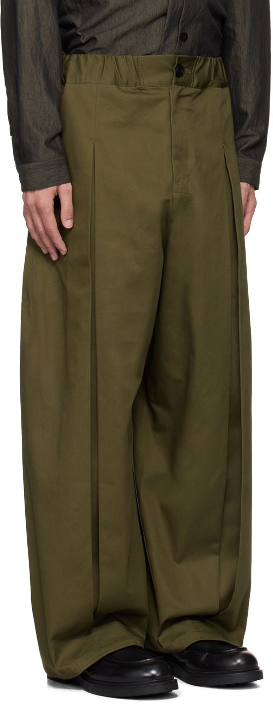 Bukser sage NATION Sage Nation Box Pleat Trousers Grøn | S011 BOX PLEAT TROUSER, 1