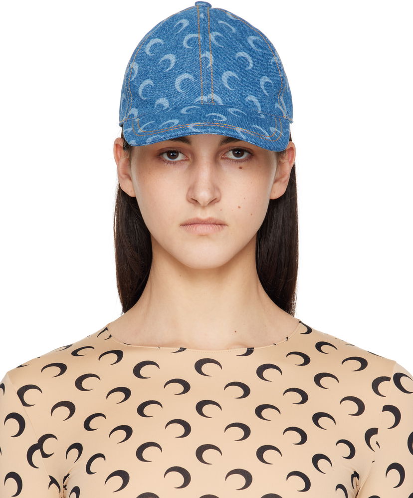 Kasket Marine Serre Marine Serre Moon Denim Baseball Cap Blå | UHG048A CDEN0002