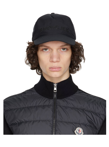 Kasket Moncler Grenoble Logo Baseball Cap Sort | I10973B0000154AL5