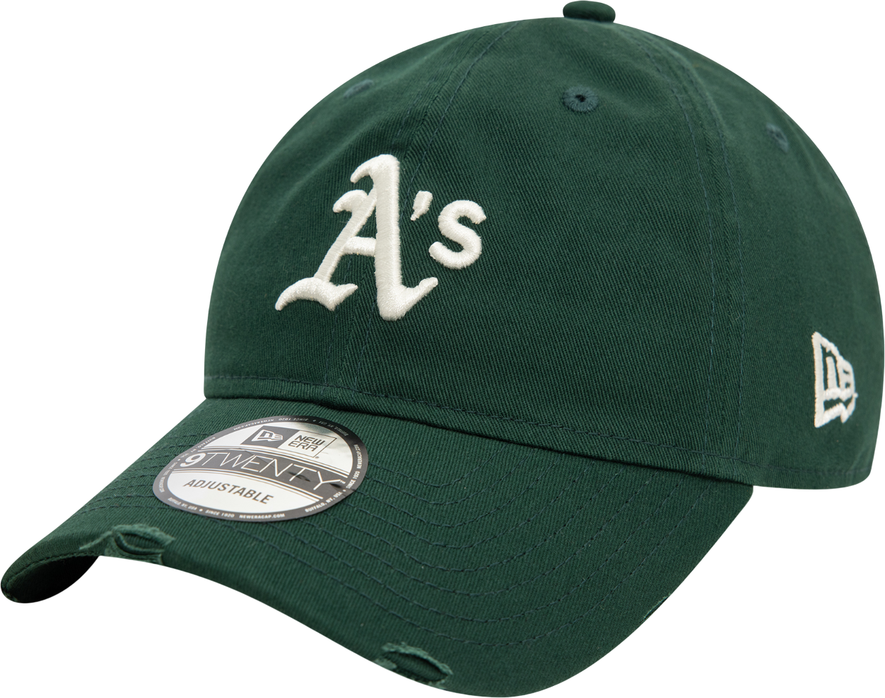Kasket New Era Oakland Athletics Distressed 9TWENTY Adjustable Cap Grøn | 60595227-60595227, 0