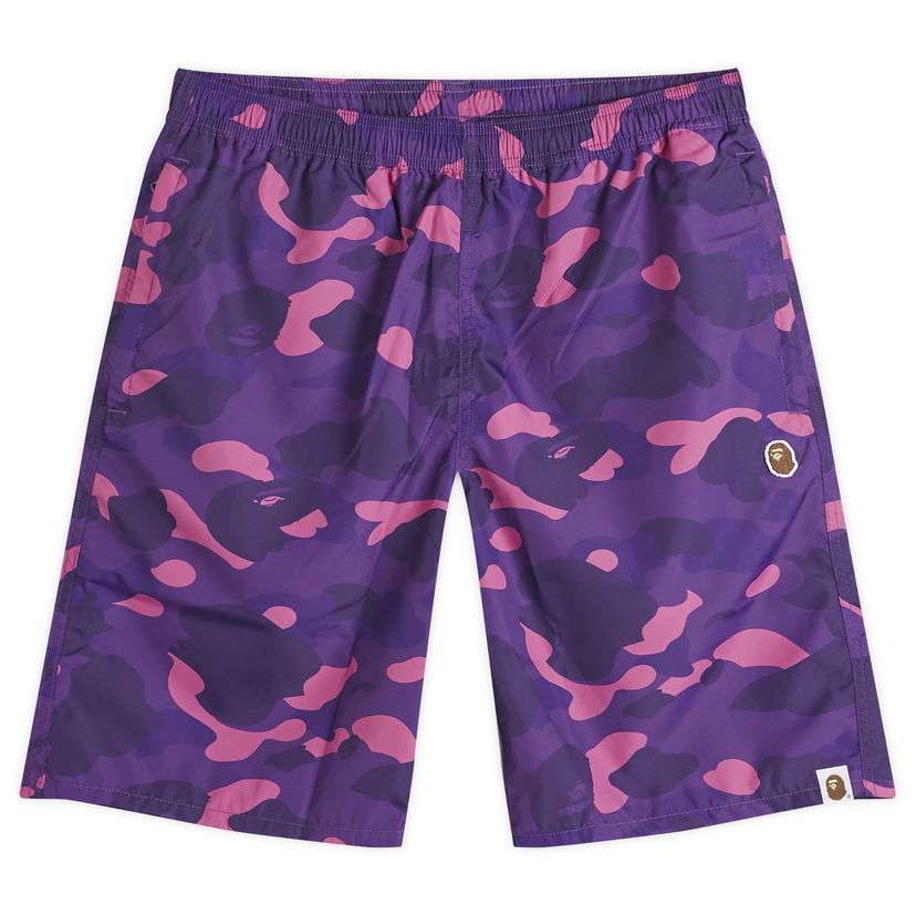 Shorts BAPE A Bathing Ape Colour Camo One Point Beach Short Lilla | 001SPK301006M-PPL