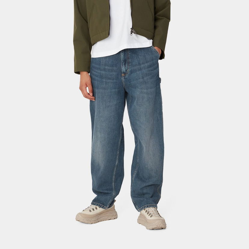 Jeans Carhartt WIP Single Knee Loose Fit Jeans Blå | I034225_8