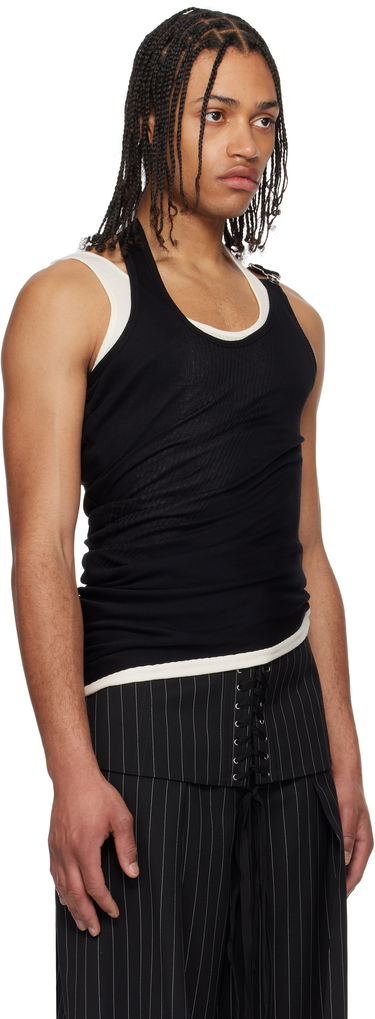 Tanktop Jean Paul Gaultier Jean Paul Gaultier 'The Red Draped Double' Tank Top Sort | 25/34-F-DB053-J092-0003, 1