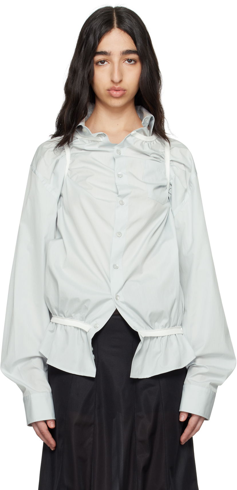 Skjorte Maison Margiela Maison Margiela Piping Shirt Grå | S51DT0019 M35397
