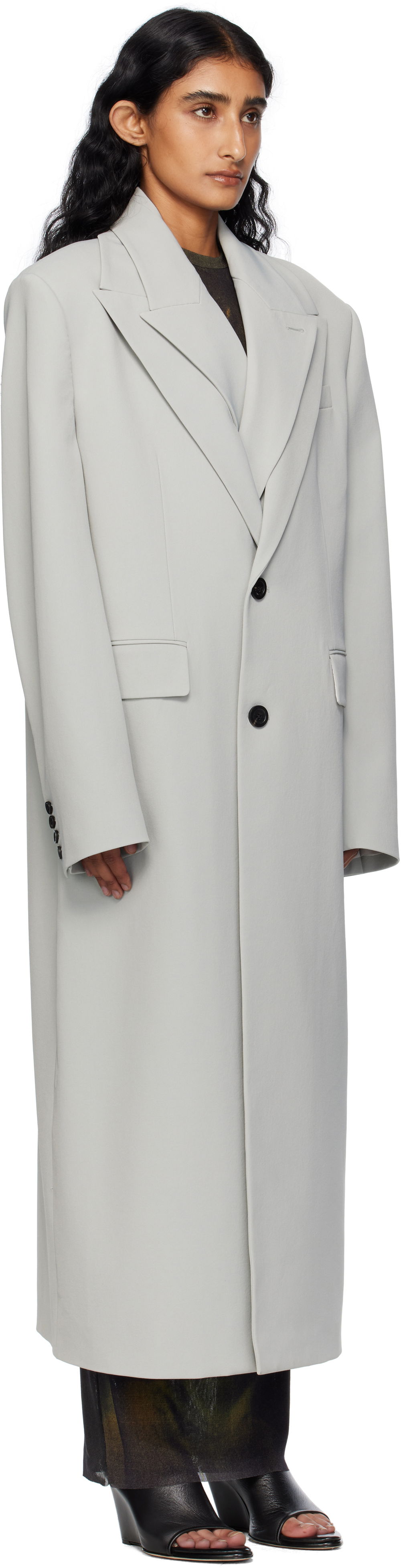 Frakker Jean Paul Gaultier Jean Paul Gaultier Double Layer Coat Grå | 25/03-U-OU010-W002-02, 1