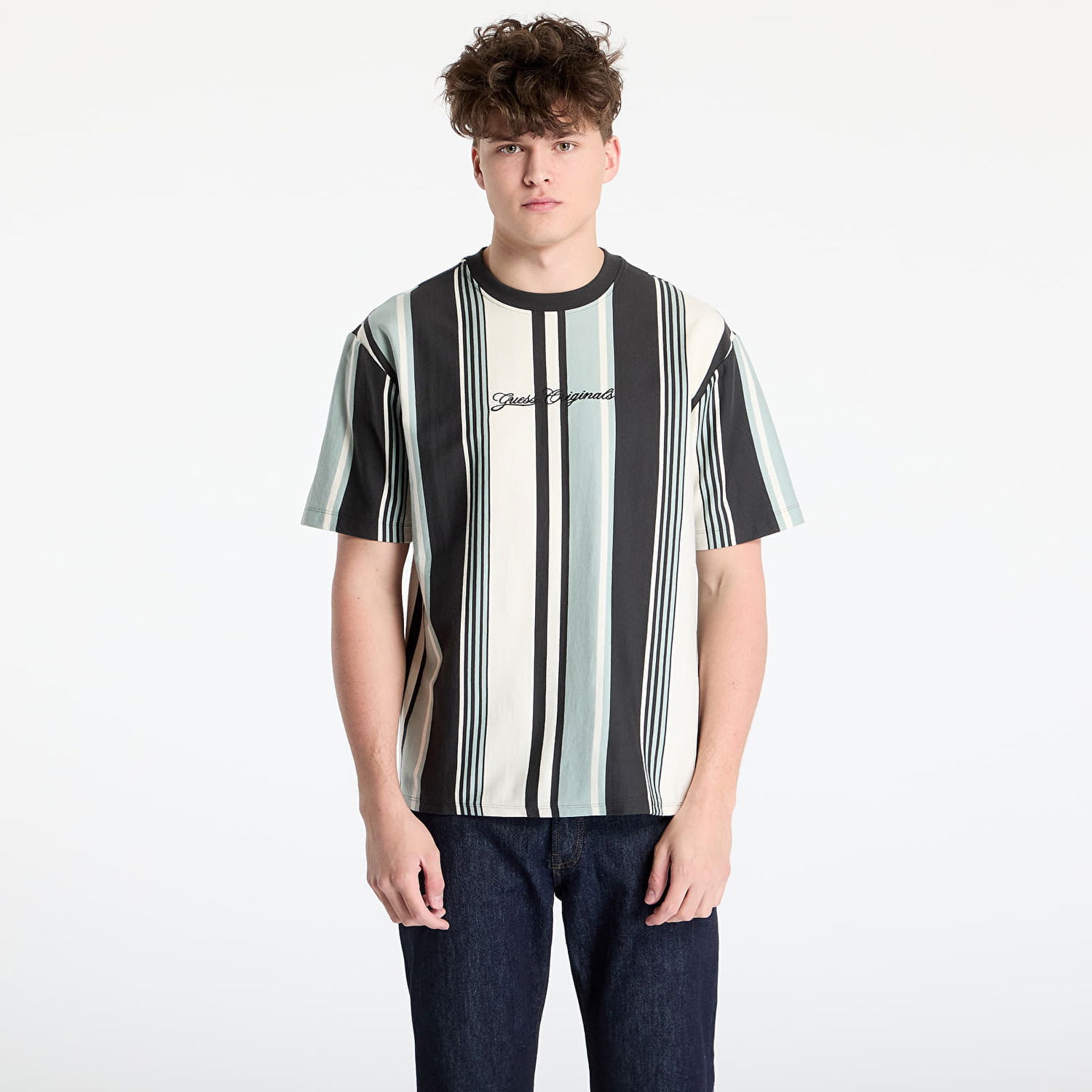 T-shirt GUESS GUESS Originals Stripe Tee Flerfarvet | M5GI59K8FQ4-S94B, 0