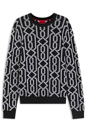 Sweater BOSS Regular-fit sweater with jacquard pattern Flerfarvet | 50547001, 0