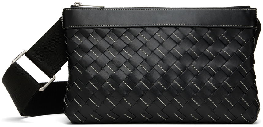 Skuldertaske Bottega Veneta Convertible Intrecciato Leather Pouch Sort | 755933V3KI2, 0