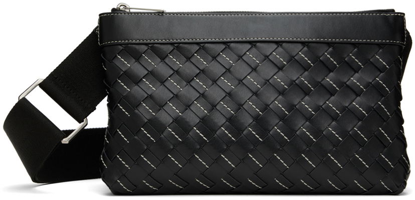 Skuldertaske Bottega Veneta Convertible Intrecciato Leather Pouch Sort | 755933V3KI2
