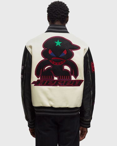 Jakke HERON PRESTON Varsity Bomber Jacket Hvid | HMEK001F23FAB0010425, 1