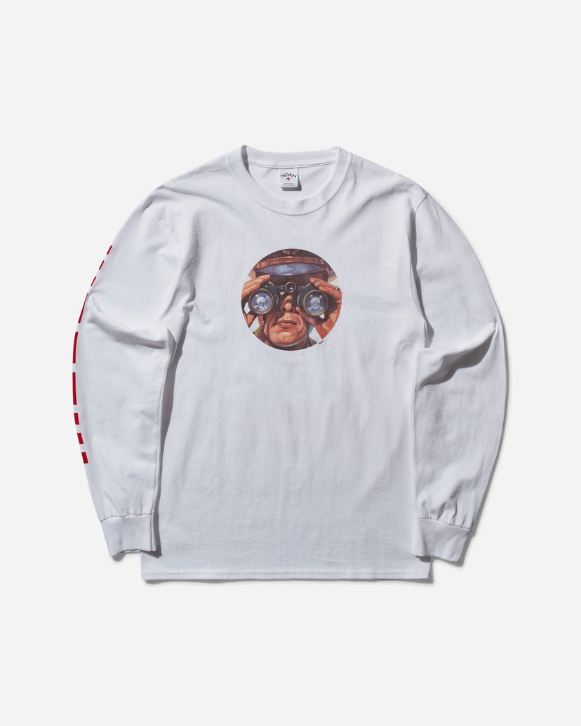 T-shirt Noah SOS Long Sleeve T-Shirt Hvid | T234FW24 WHT
