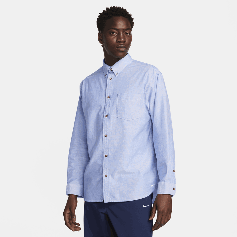 Skjorte Nike Life Long-Sleeve Oxford Button-Down Shirt Blå | FN3125-101