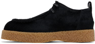 Sneakers og sko Bottega Veneta Torino Hairy Lace-Up Derbys with Crepe Soles Sort | 806448V2CU01000, 2