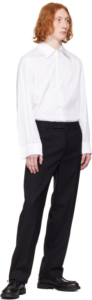 Bukser Marine Serre Marine Serre Virgin Wool Twill Pleated Trousers Sort | MPA069A RWOV0001, 3