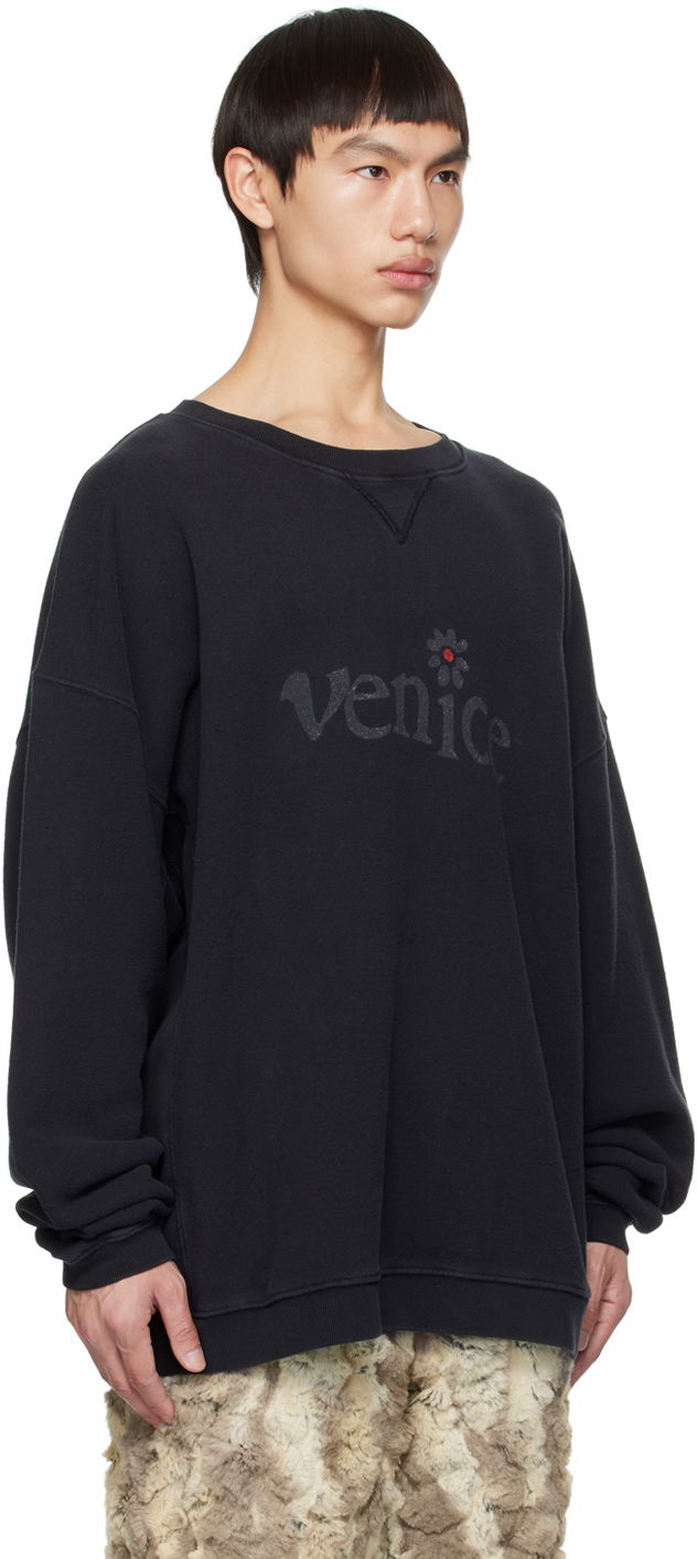 Sweatshirt ERL 'Venice' Print Sweatshirt Sort | ERL06T037, 1