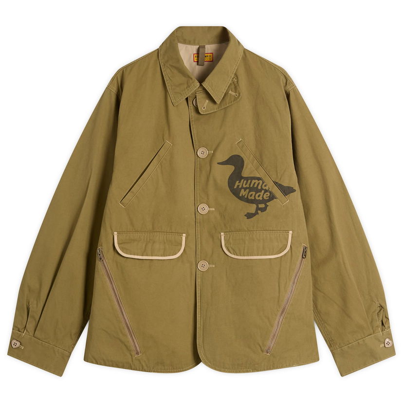 Jakke Human Made Human Made Hunting Jacket, Size Large Grøn | HM29JK023-OLV