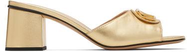 Sneakers og sko Valentino Valentino Garavani VLogo Signature Heeled Slide Sandals Metalisk | 7W2S0MH7KDR, 0