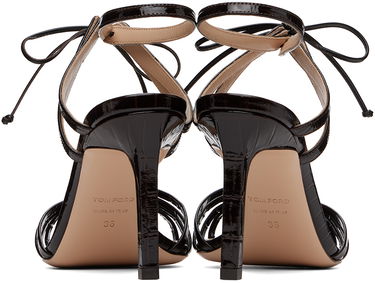 Tilbehør Tom Ford TOM FORD Angelica Crocodile Leather Heeled Sandals Brun | W3532-LGO052N, 1