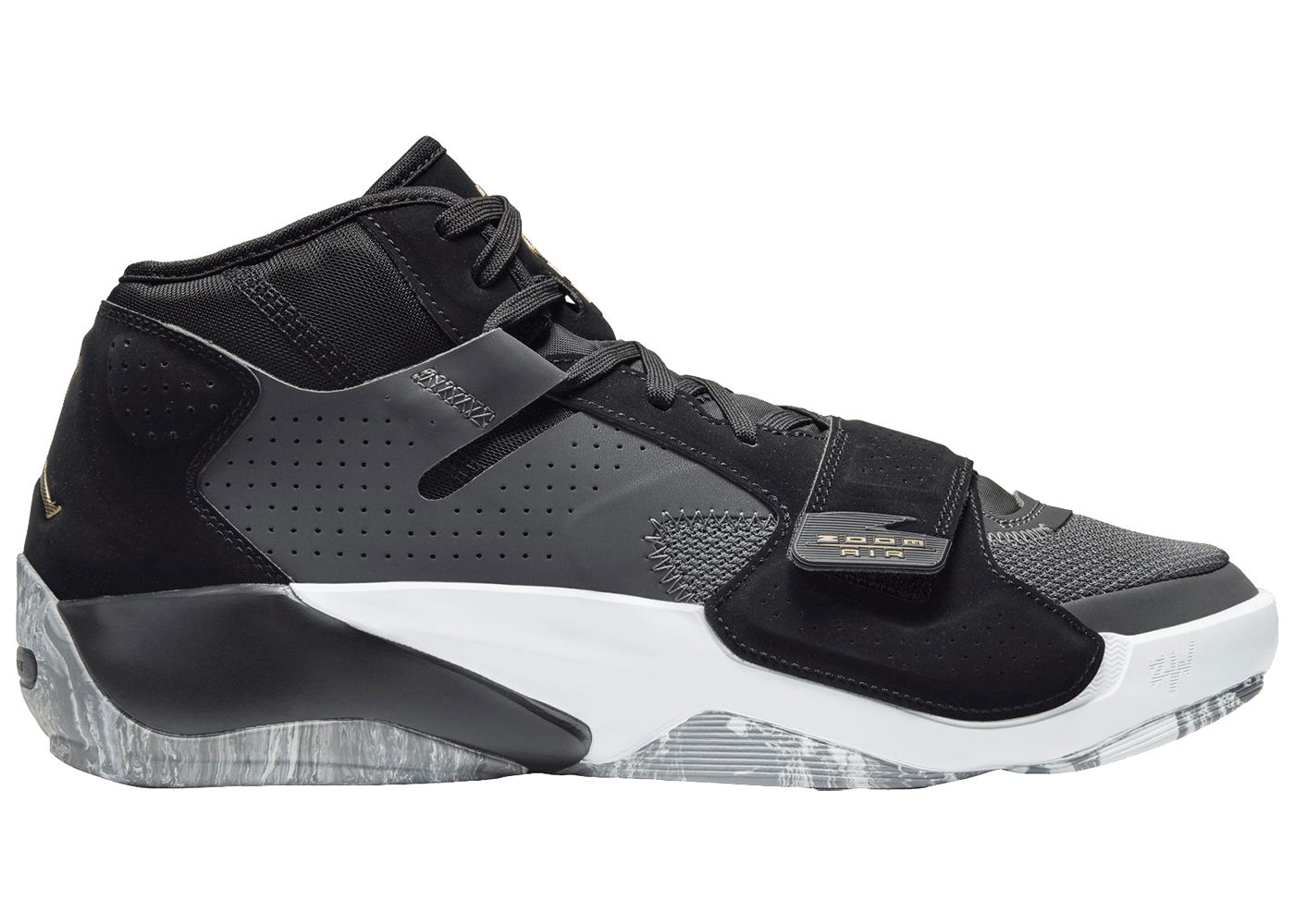 Sneakers og sko Jordan Jordan Zion 2 Black Metallic Gold Grå | DQ7688-001, 0