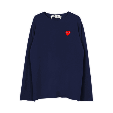 T-shirt Comme des Garçons PLAY V-Neck Crewneck Mørkeblå | az n068 051 2, 0
