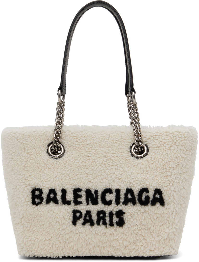 Mulepose Balenciaga Duty Free Small Tote Bag Hvid | 759941 2AAWO
