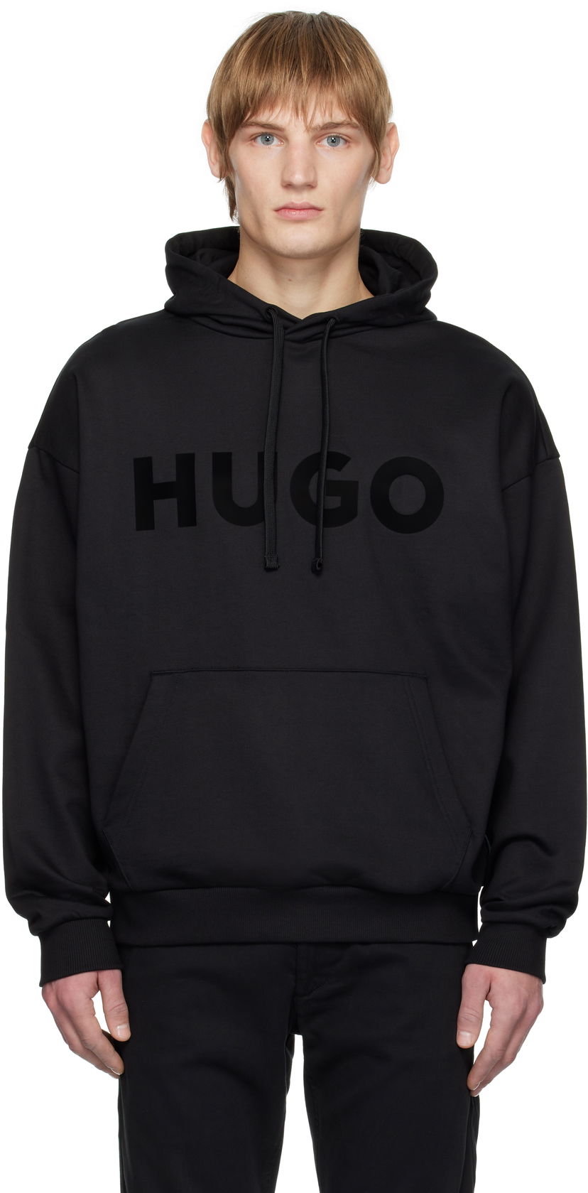 Sweatshirt BOSS Logo Bonded Hoodie Sort | 50529090