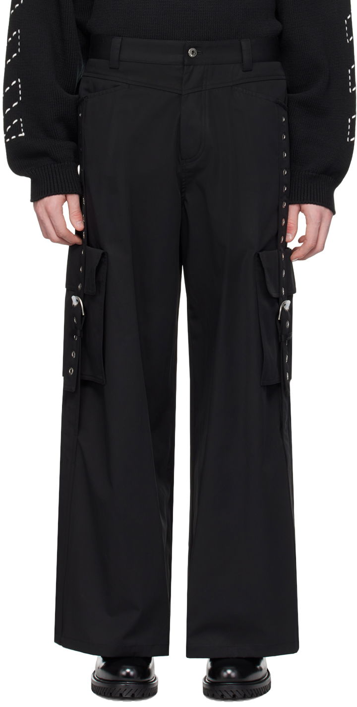 Cargo bukser Off-White Black Buckles Cargo Pants Sort | OMCF040S24FAB0011000