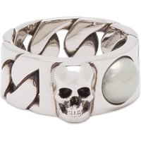 Ring Alexander McQueen Skull & Pearl Ring Grå | 774168I170E-1445, 1