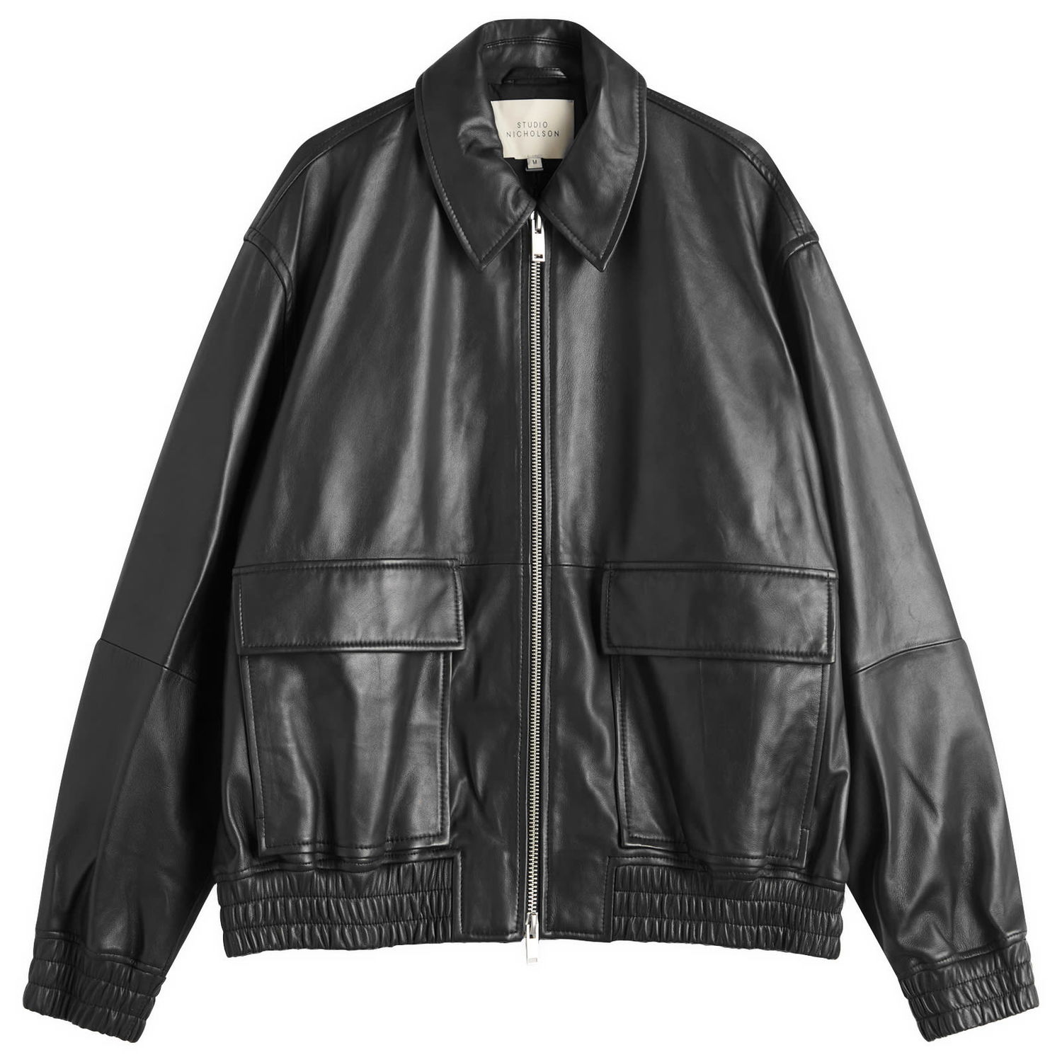 Bomberjakke Studio Nicholson Studio Nicholson Bomber Jacket, Size Large Sort | PISTONSNM-1115-BLK, 1