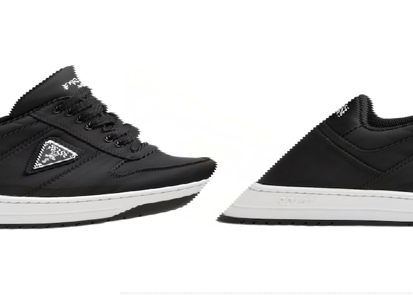 Sneakers og sko Prada Re-Nylon Gabardine Low Top Sneakers Black Black White Sort | 2EE375_3LFV_F0002, 0