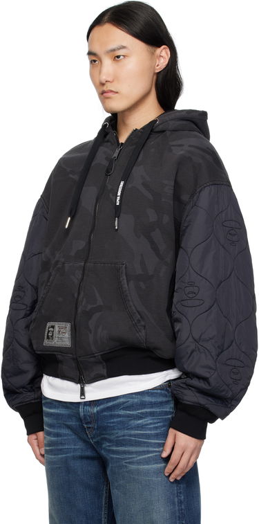 Bomberjakke AAPE by A Bathing Ape AAPE by A Bathing Ape Alpha Industries Edition MA-1 Reversible Bomber Jacket Sort | AAPJKM9709XXNBKL, 4