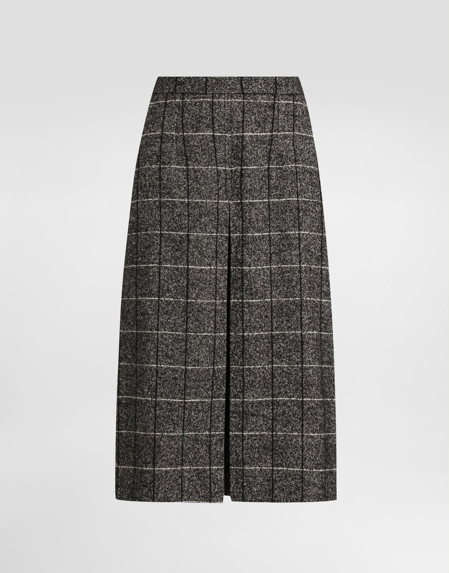 Nederdel Dolce & Gabbana Dolce & Gabbana Wool Blend Check A-Line Skirt Grå | F4C61TFQZAJS8100, 0